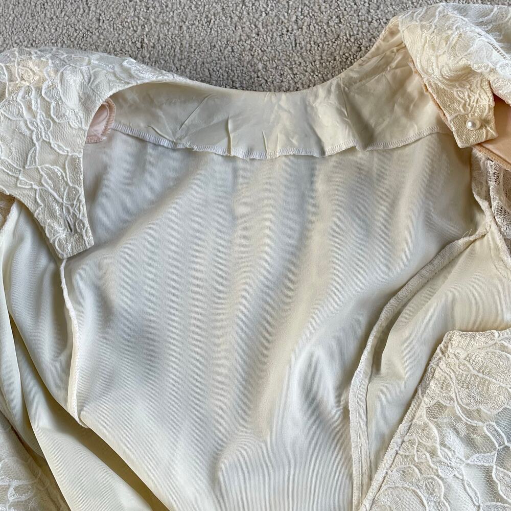 🔥VTG Jessica Howard Lace Embroider Puffed Sleeve Formal Wedding Romantic Dress - Picture 8 of 16